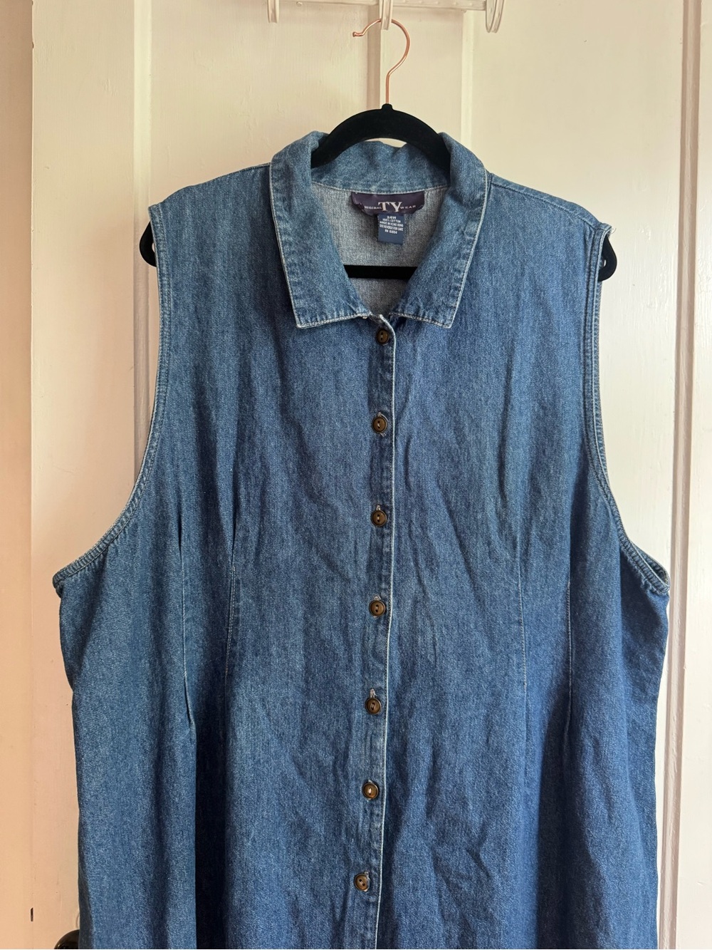 Vintage 90s Denim Shirtdress 100% Cotton